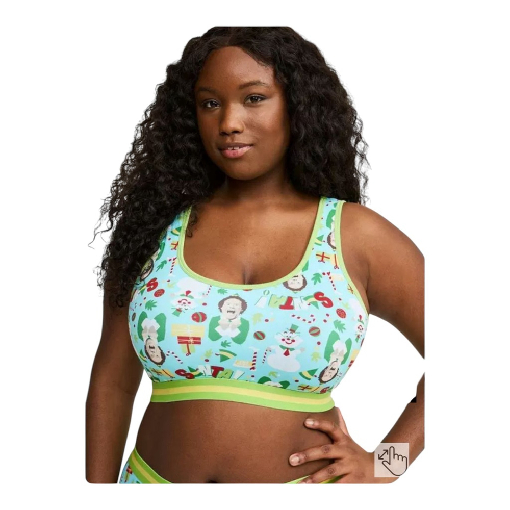 NEW Torrid Elf Santa Scoop Neck Bralette Size 3X Holiday Fun - Picture 1 of 9